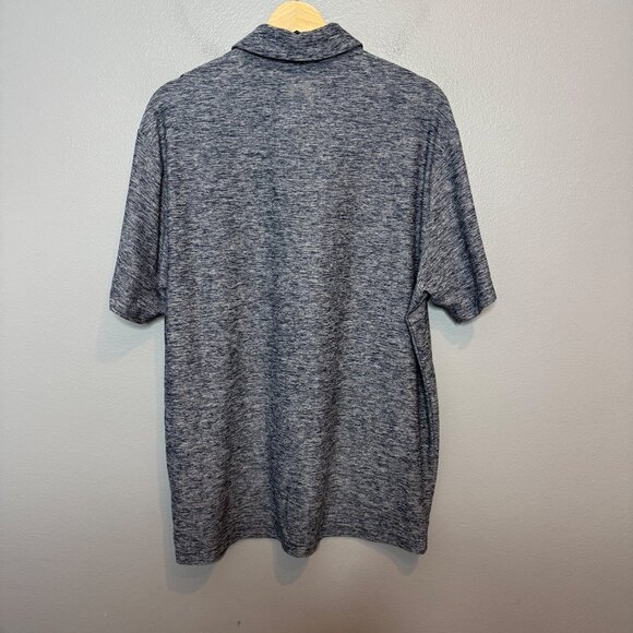 UNDER ARMOUR heather blue short sleeve loose fit golf polo size L - Picture 6 of 6